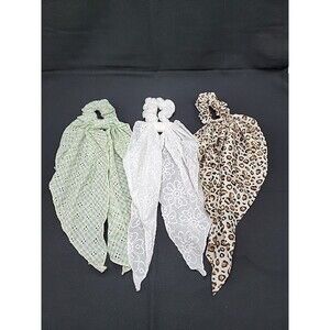 Lot Of 3 Hair Ties With Ribbon Detail